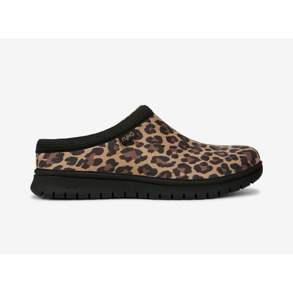 Ryka Clog Slip On Mule Cheetah Stellar Womens 6 Medium New In Box